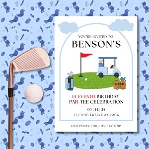 Invitation Template | Golf Par-Tee, Birthday Party Celebration, All Ages