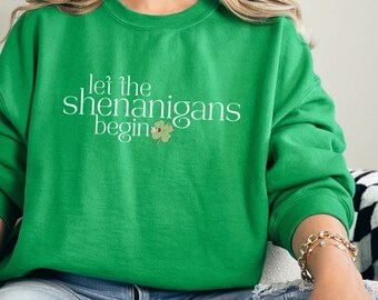 Irish Shenanigans Sweatshirt St Patricks Day Shirt St Patrick's Day Shirt Irish Shirt Shenanigans Shirt Women Tee Plus Size Irish shirt