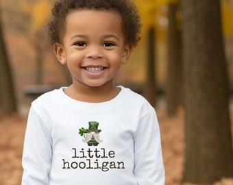 Rabbit Skins Little Hooligan Irish Toddler Long Sleeve Tee St Patricks Day shirt Irish Kids shirt Hooligan Shirt Leprechaun Toddler shirt