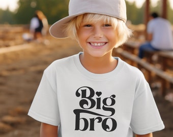 Big Bro Children's Tshirt, Birth announcement shirt, Gender Reveal Tee, Big Brother Shirt, Kids Big Bro TeeShirt, Baby shower gift,