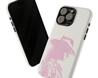 Pink Cowgirl iPhone Samsung Case, Protective iPhone 15 case, Coastal Cowboy, Cowgirl Phone Cases, Trendy phone case, Aesthetic Pink case