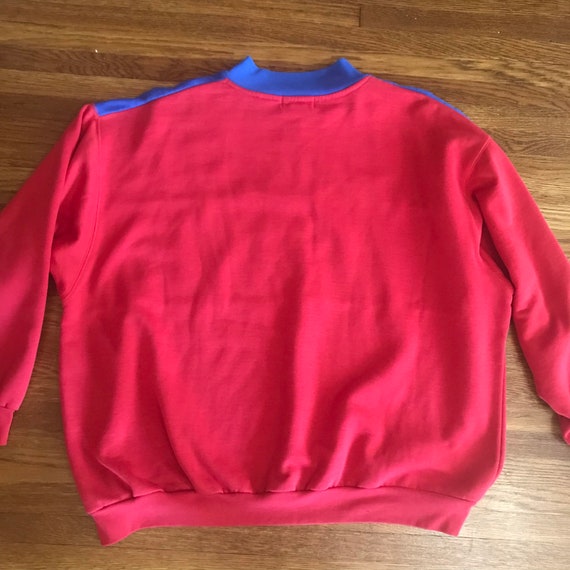 vintage 90s colorblock sweatshirt XL oversized bo… - image 4