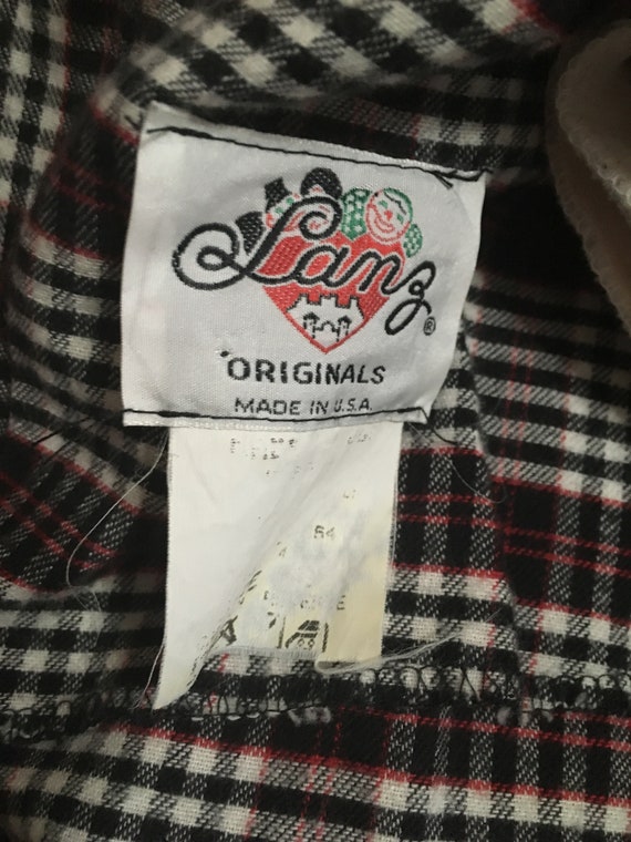 vtg Lanz Original S plaid flannel dress POCKETS m… - image 7