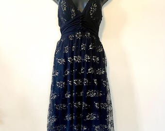 Y2k Forever babydoll fairy dress S dark celestial black lace romantic