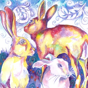 Greeting Card, "Warning Sign" by Denise Kelty, 5" x 7" blank card, envelope