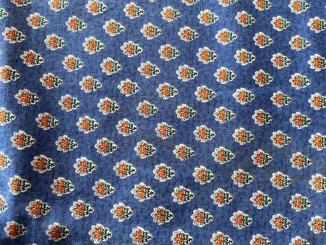 Foulard Carré Souleiado - Motif Floral Vintage Vert - 100% Coton - Made In France