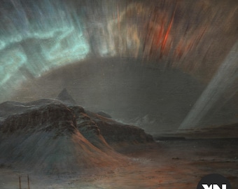 Aurora Borealis Vintage Art Print – Frederic Edwin Church, noorderlicht (digitale download)