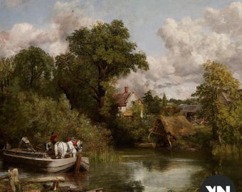 John Constable's White Horse-print, Engelse landschapskunst (digitale download)