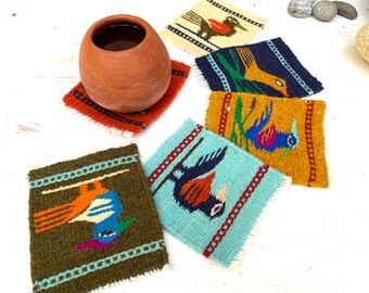 Yellow Black Wool Tapestry Felt Back Drink Coffee Mug Mat Cross Stitch Butterfly Coaster Birthday Housewarming Gift Table Decoration