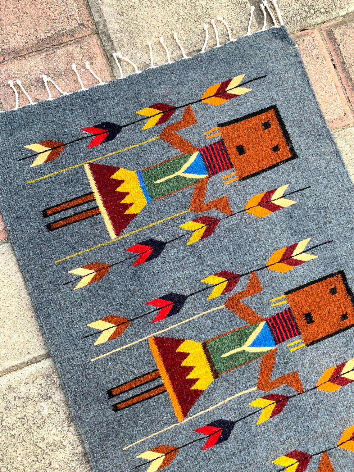 Zapotec Oaxacan 23x42 Hand Woven Gray Corn Women Etsy