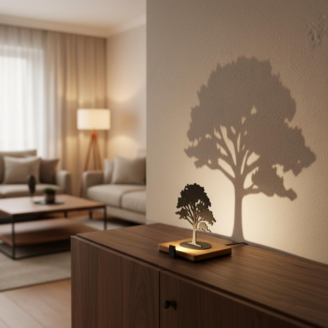 Tree Led Shadow Box Lumwood Tree | LED Wooden Lamp With Shadow Effect | Handmade ...