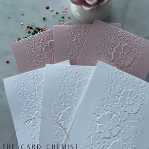 Cartes Cascade de fleurs en relief - Lot de 6