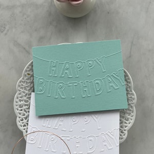 Conjunto de cartões em relevo de feliz aniversário - conjunto de 6 ou 8