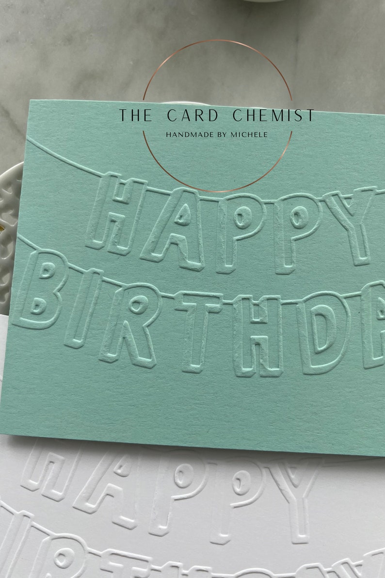 Happy Birthday Embossed Card Set - Set of 6 or 8 - Etsy