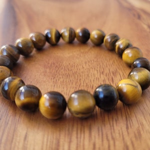 Tiger Eye Bead Bracelet for Courage