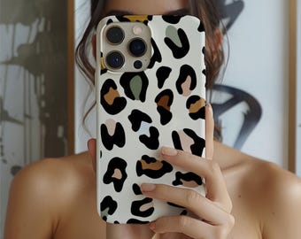 Custodia per telefono con stampa leopardata: doppia protezione, finitura opaca/lucida disponibile
