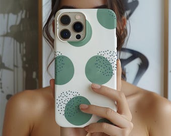 Abstract Green Phone Case | Dual-Layer Polycarbonate, TPU Protection (iPhone, Samsung)