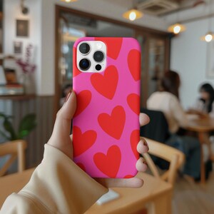 Heart Phone Case | Heart Phone Cover, Unique Hard Shell Case for iPhone, Google & Samsung - Cute Heart Cell Phone Accessory