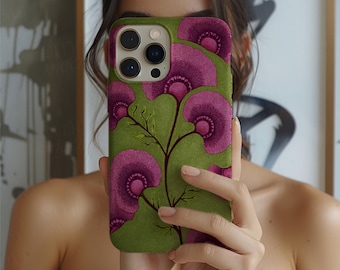 Ankara Floral Print Phone Case: Dual-Layer Protection, Matte/Glossy Finish (iPhone, Google, Samsung)