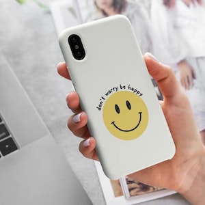 Smiley Face Phone Case Fun Phone Case Smiley Face Hard Shell Phone Case iPhone Google Samsung Unique Phone Case Smiley Face Cell Phone Case