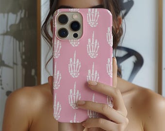 Goth Pink Skeleton Phone Case | iPhone, Samsung, Google Protective Cover
