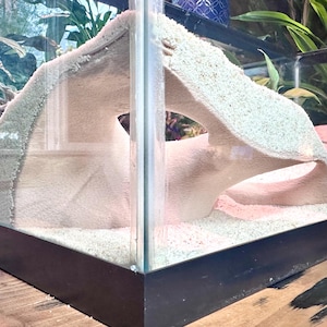 Corner Aquarium  Terrarium Cave Hideout – Decorative Shelter for Fish & Reptiles