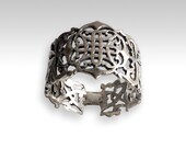 Silver ring, wide filigree ring, simple band, boho ring, oxidized silver band, gypsy ring, thumb ring, unique ring for her - Vertigo R2215