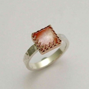 Sterling Silver Ring, rose gold ring, moonstone ring, engagement ring, wedding ring, filigree ring, Victorian ring White kingdom. R1095H image 5