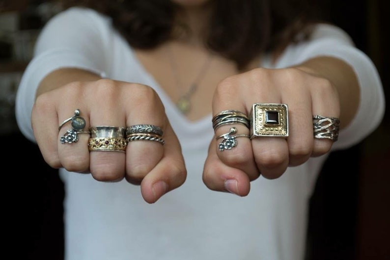 Sterling Silver Ring, rose gold ring, moonstone ring, engagement ring, wedding ring, filigree ring, Victorian ring White kingdom. R1095H image 9