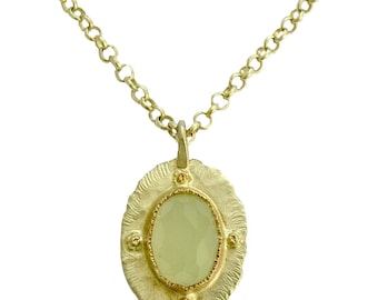 Jade necklace, Two toned necklace, large pendant, sterling silver necklace, silver gold necklace, bridal - Behind the scenes N8853X