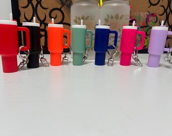 Stanley Cup Tumbler Inspired keychain/stash container/chapstick holder, 4"