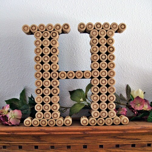Cork Monogram Letter / Handmade / Perfect for a Vineyard - Etsy