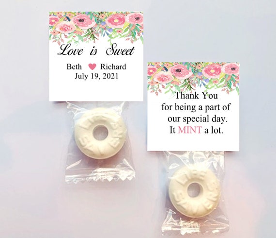 LOVE IS SWEET Wedding Mint Favors / Engagement / Wedding / Bridal Shower / Anniversary / Personalized/ Mint Lifesaver Il_570xn
