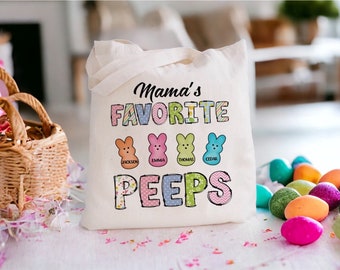 Mama Easter Tote Bag, Easter Gift For Mom, Easter Egg Hunt Gift Bag, Cute Mama Easter Bag, Easter Gift Idea, Printed one side or both