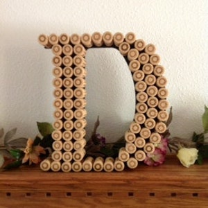 Cork Monogram Letter / Handmade / Perfect for a Vineyard Wedding - Etsy
