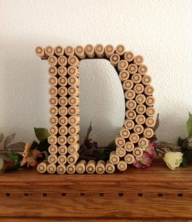 Cork Monogram Letter / Handmade / Perfect for a Vineyard | Etsy