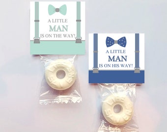 Baby Shower MINT Candy Favors, Little Man Baby Shower, Mint Favors, Set of 50