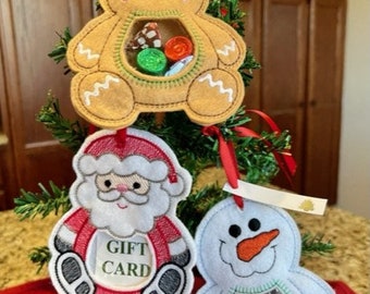 Holiday Treat Bags | Snowman Treat Bag | Santa Treat Bag | Gingerbread Treat Bag | Peekaboo Holiday Treat Bag