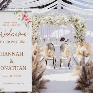 Wedding Welcome Sign DTF: Custom Iron-On Heat Transfer