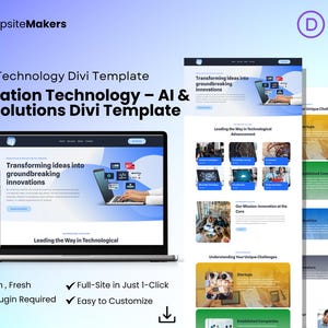 Innovation Technology Divi Layout AI & IoT Solutions Divi Template