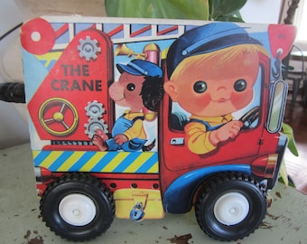 Vintage Children's Whitman Book The Crane Die Cut with Wheels