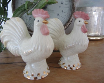 Vintage Lenox Porcelain Rooster Salt & Pepper Shakers