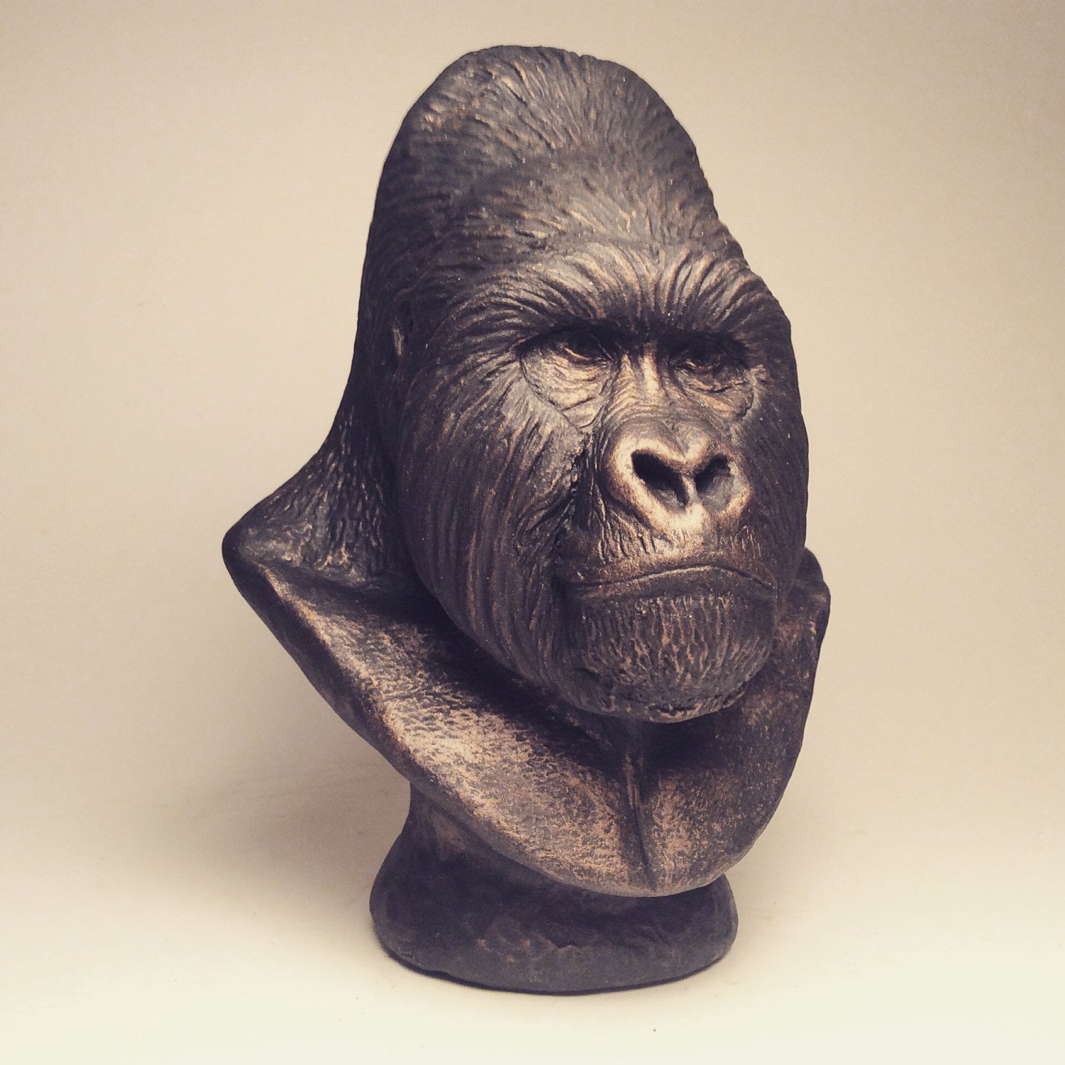 Mountain Gorilla Silverback Bust Sculpture Statue Etsy UK
