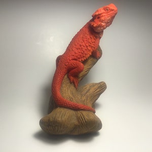 Bearded dragon sculpture Red finish