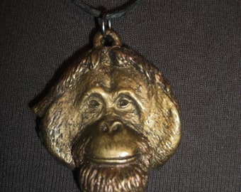 Orangutan Face Pendant necklace