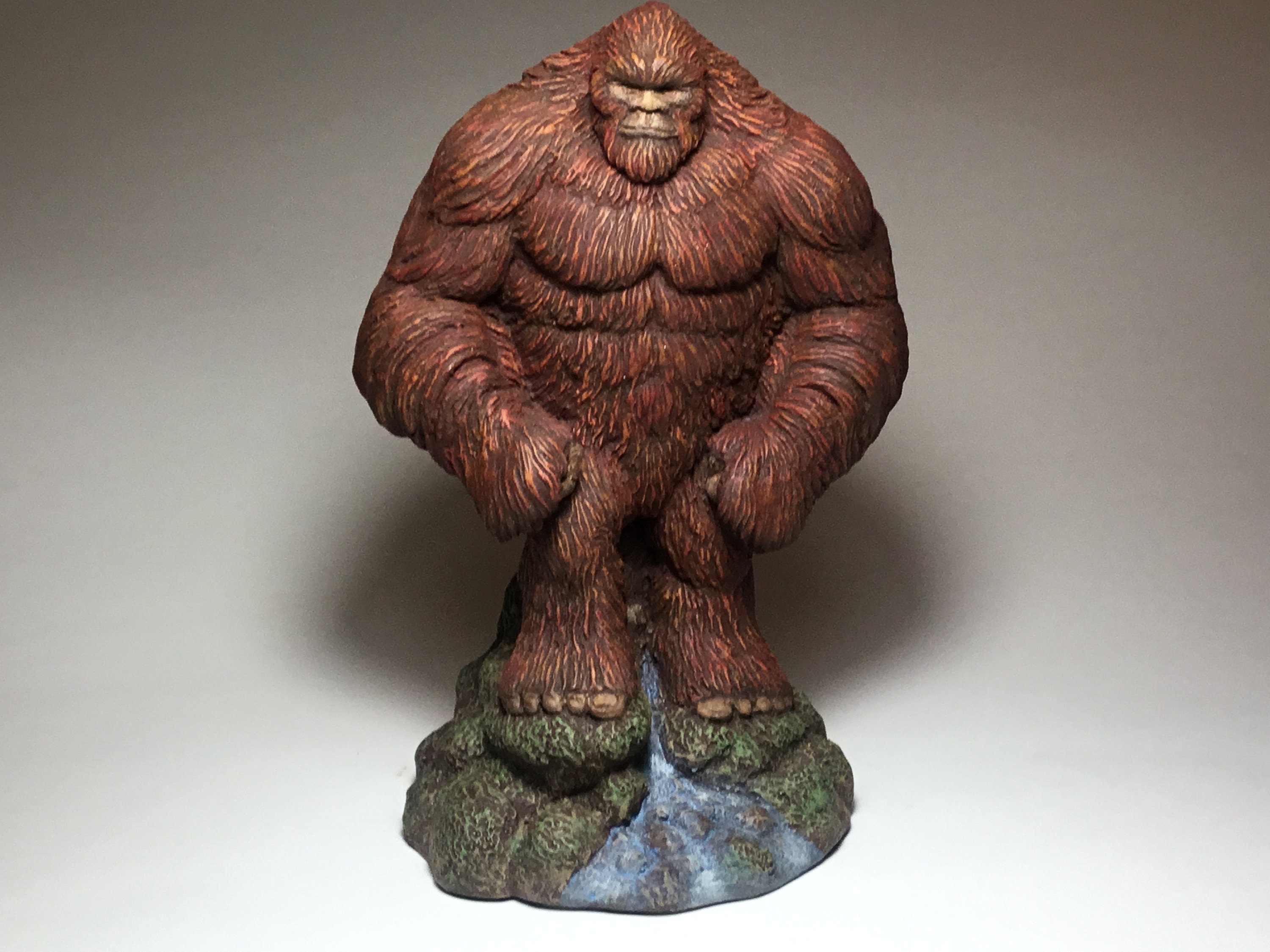 NEW Bigfoot Sasquatch Figure Mountain Spring Giant Red Sculpted by