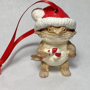 New Bearded Dragon Christmas ornament candy cane cutie normal
