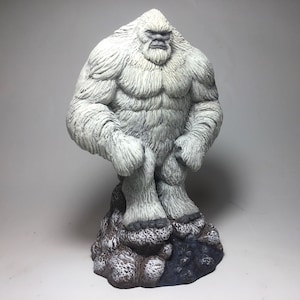 NEW  White Bigfoot Sasquatch figure mountain spring giant  sculpted by hand