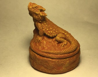 Bearded Dragon Mini Box  Terra Cotta finish