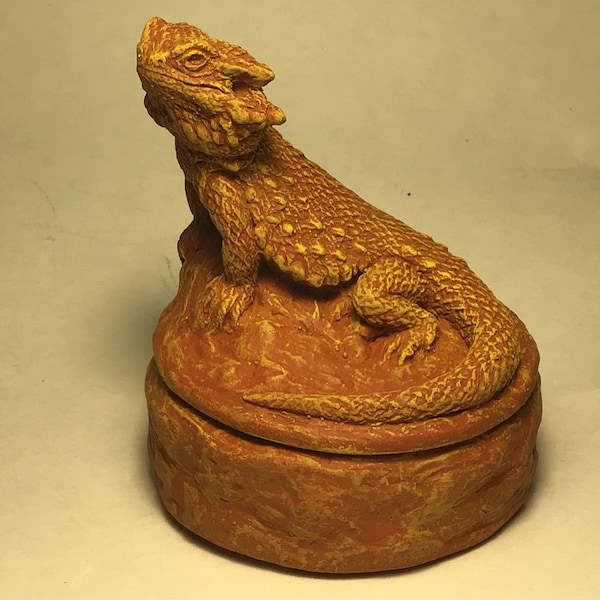 Bearded Dragon Mini Box  Terra Cotta finish